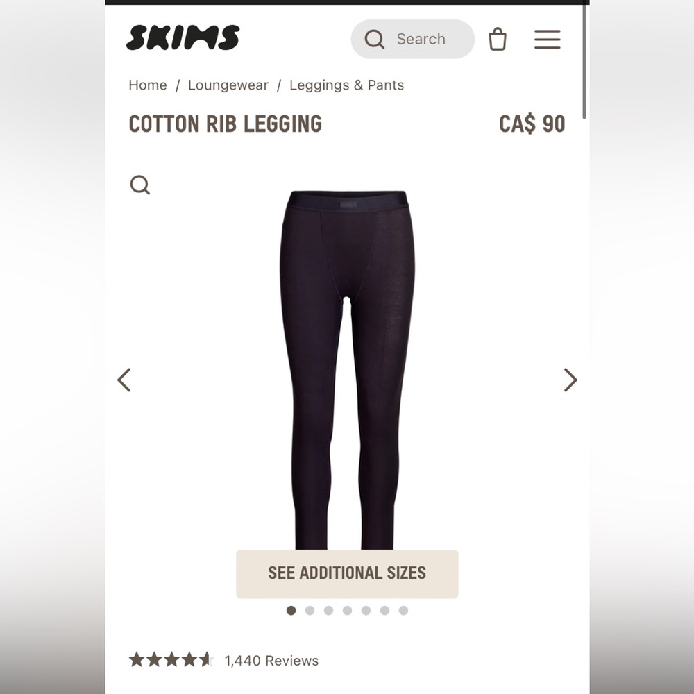 SKIMS cotton rubbed legging